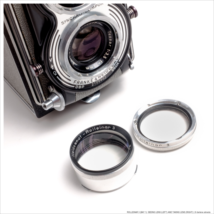 ROLLEINAR 3 (BAY 1): SEEING LENS (LEFT) AND TAKING LENS (RIGHT)