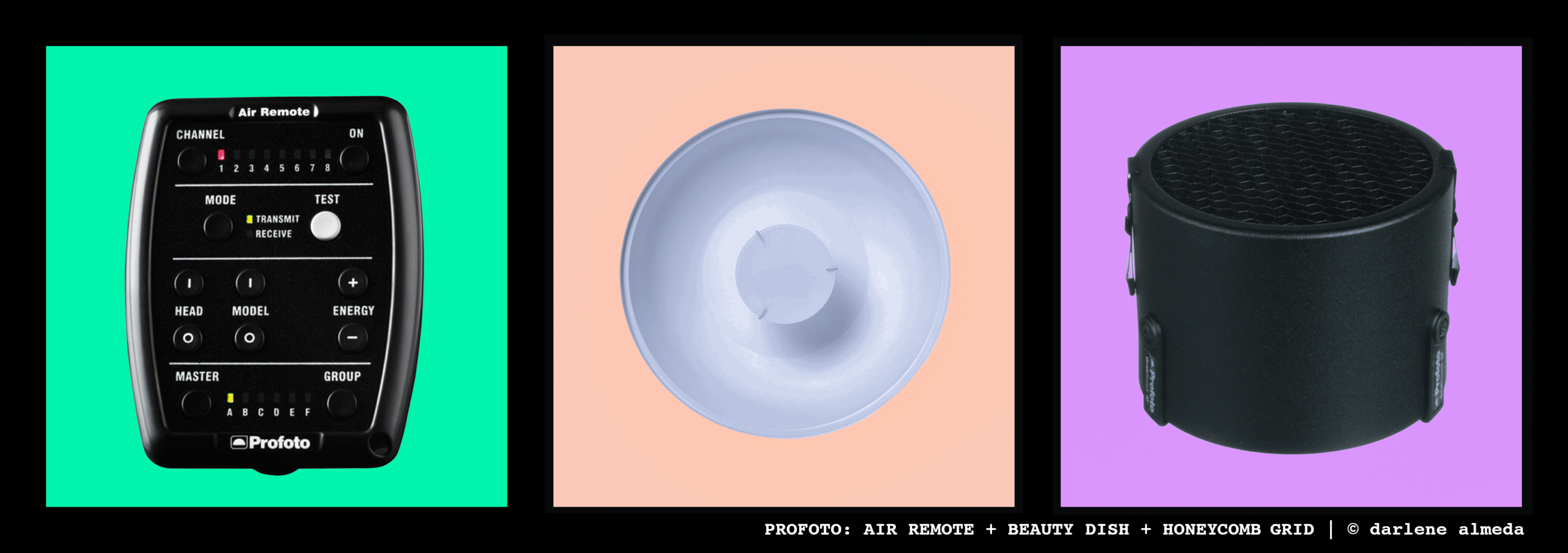 PROFOTO AIR REMOTE + BEAUTY DISH + HONEYCOMB GRID
