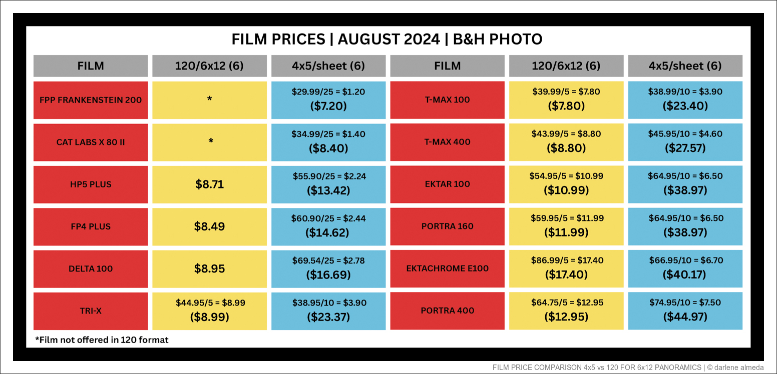 4×5 vs 120 Film for Panoramas: Cost & Convenience Comparison