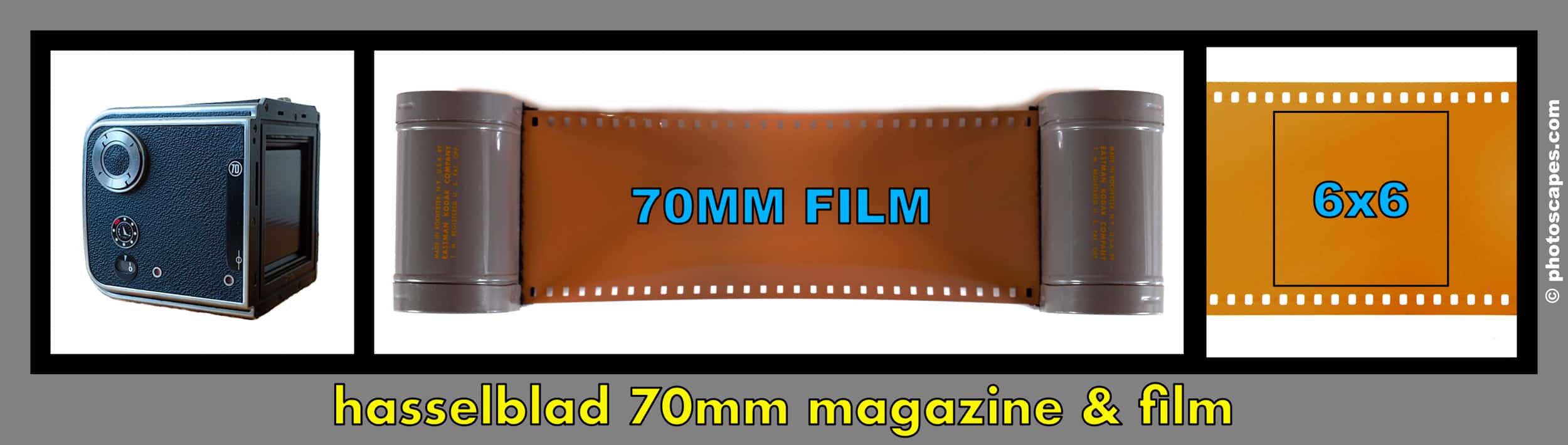 HASSELBLAD 70MM MAGAZINE & FILM