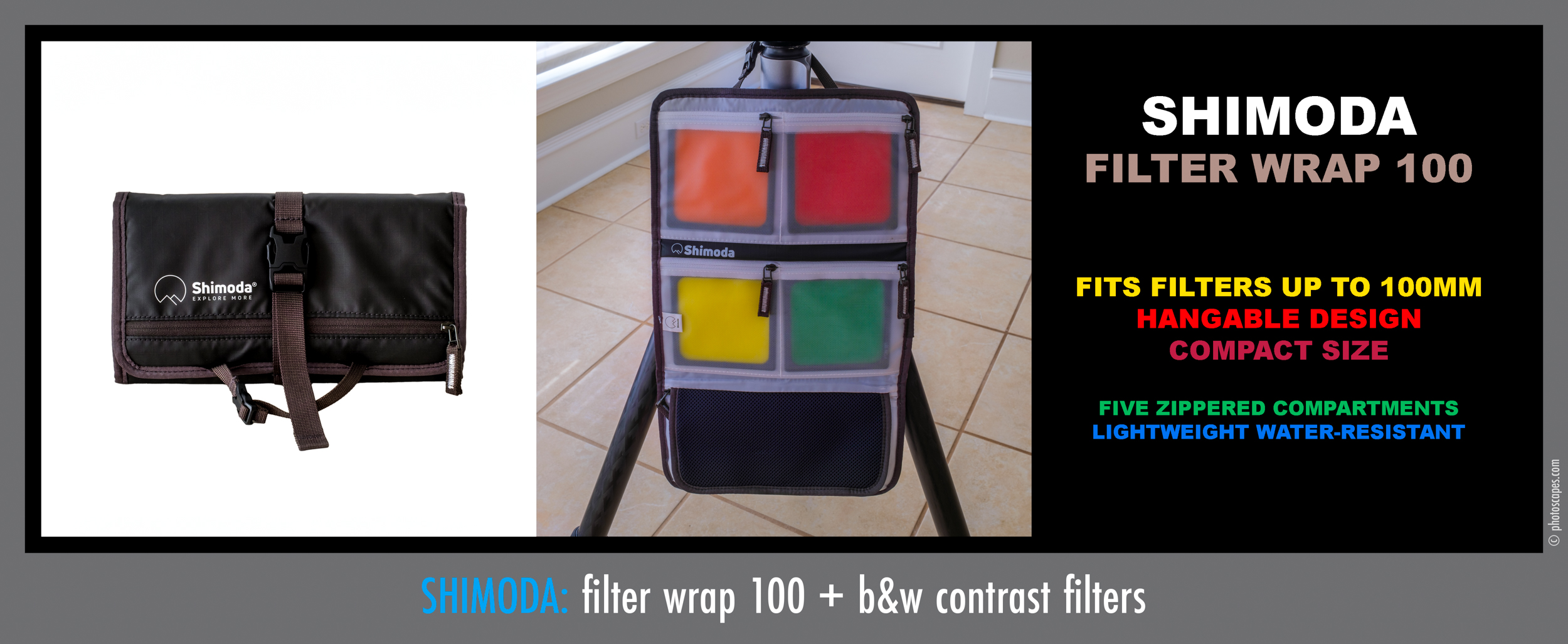 SHIMODA FILTER WRAP 100 + LEE B&W CONTRAST FILTERS