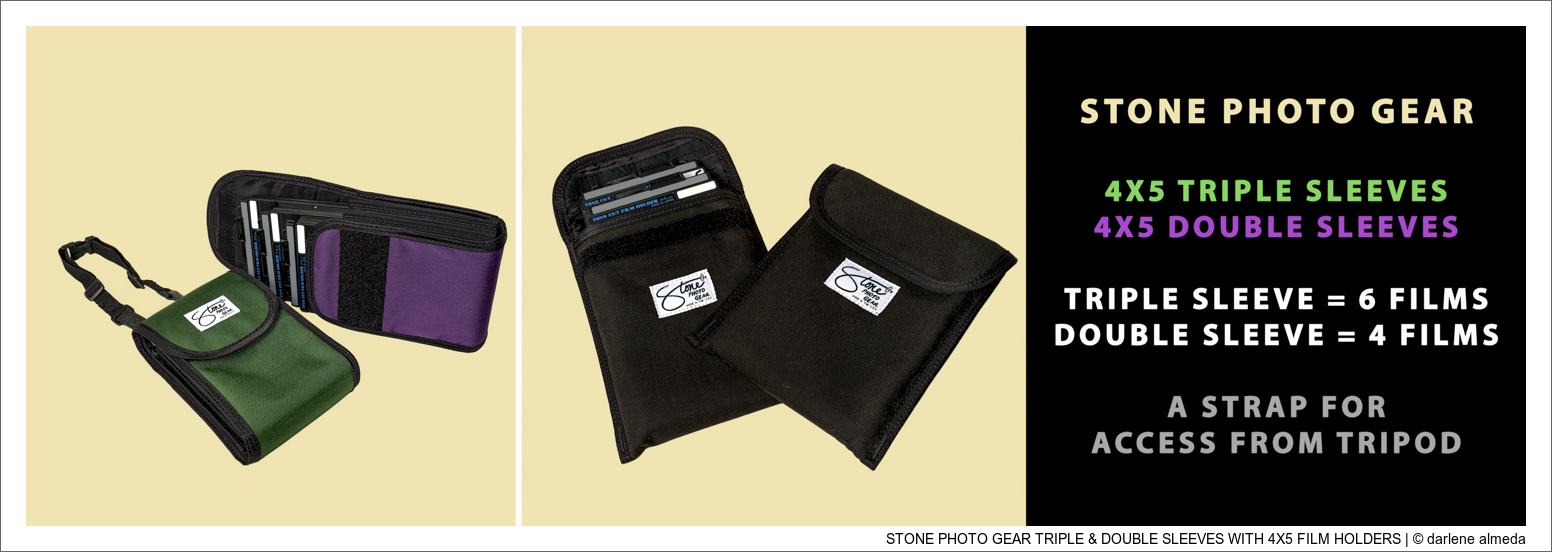 STONE PHOTO GEAR TRIPLE & DOUBLE SLEEVES WITH 4X5 FILM HOLDERS