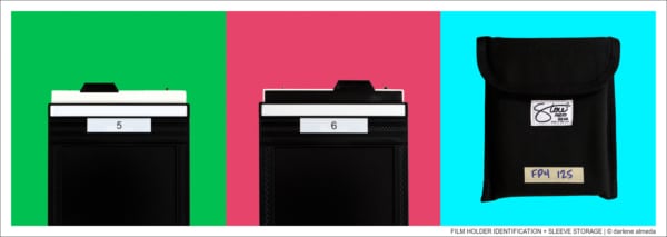 FILM HOLDER IDENTIFICATION + SLEEVE STORAGE