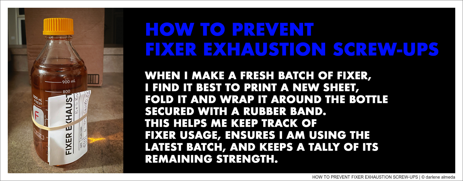 HOW TO PREVENT FIXER EXHAUSTION SCREW-UPS