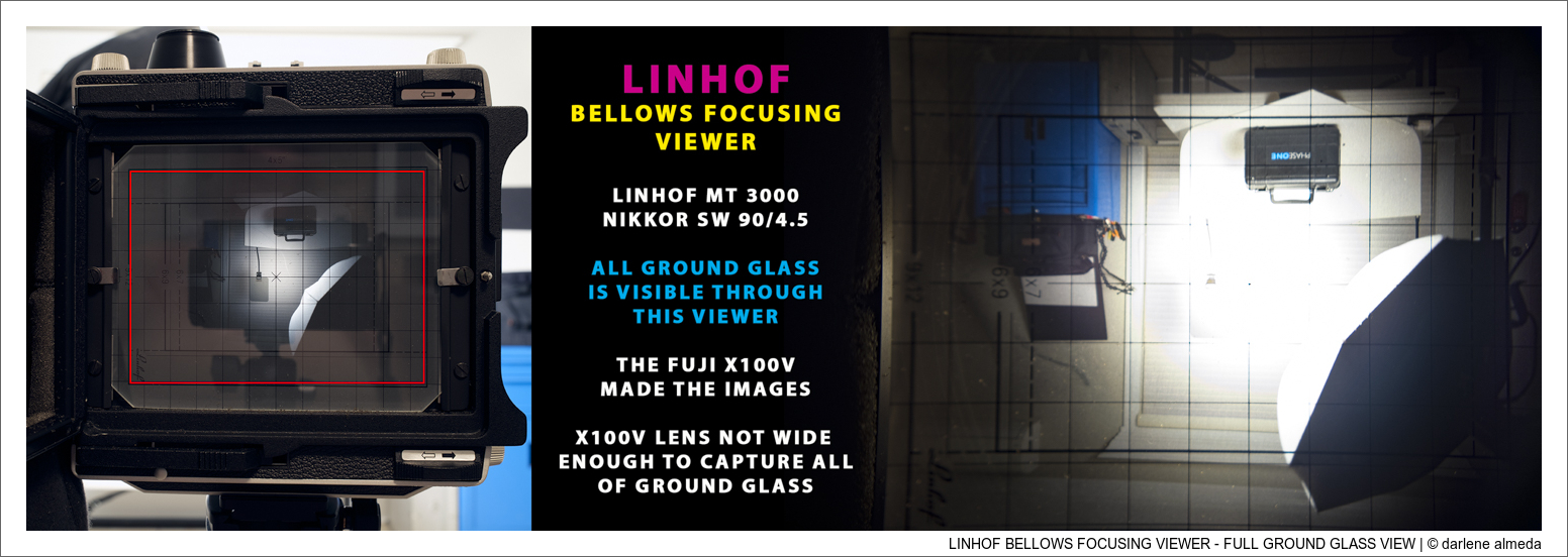 LINHOF BELLOWS FOCUSING VIEWER - FULL GROUND GLASS VIEW
