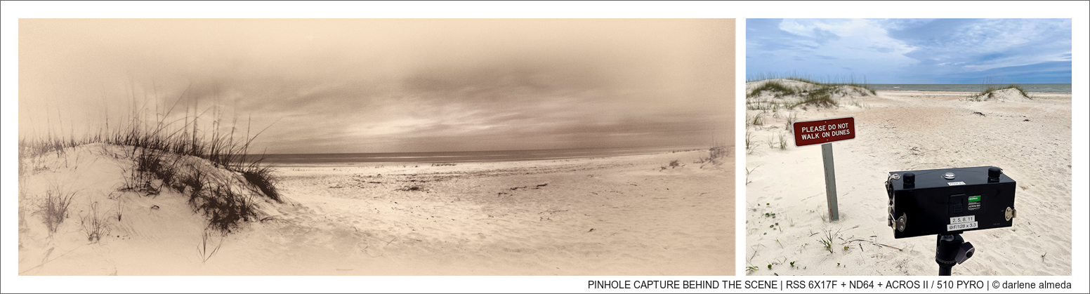PINHOLE CAPTURE BEHIND THE SCENE | RSS 6X17F + ND64 + ACROS II / 510 PYRO